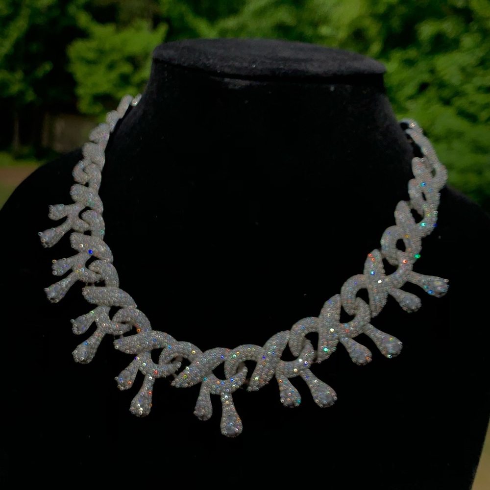 White Gold Infinity Drip Chain